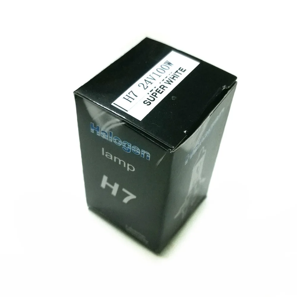 (5 пар в партии) супер белый H7 24V 100W галогенные лампы головного светильник