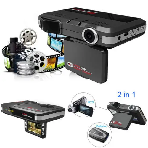 A 2018New MFP английский 2in1 5MP Автомобильный dvr регистраторы + Радар лазерный детектор