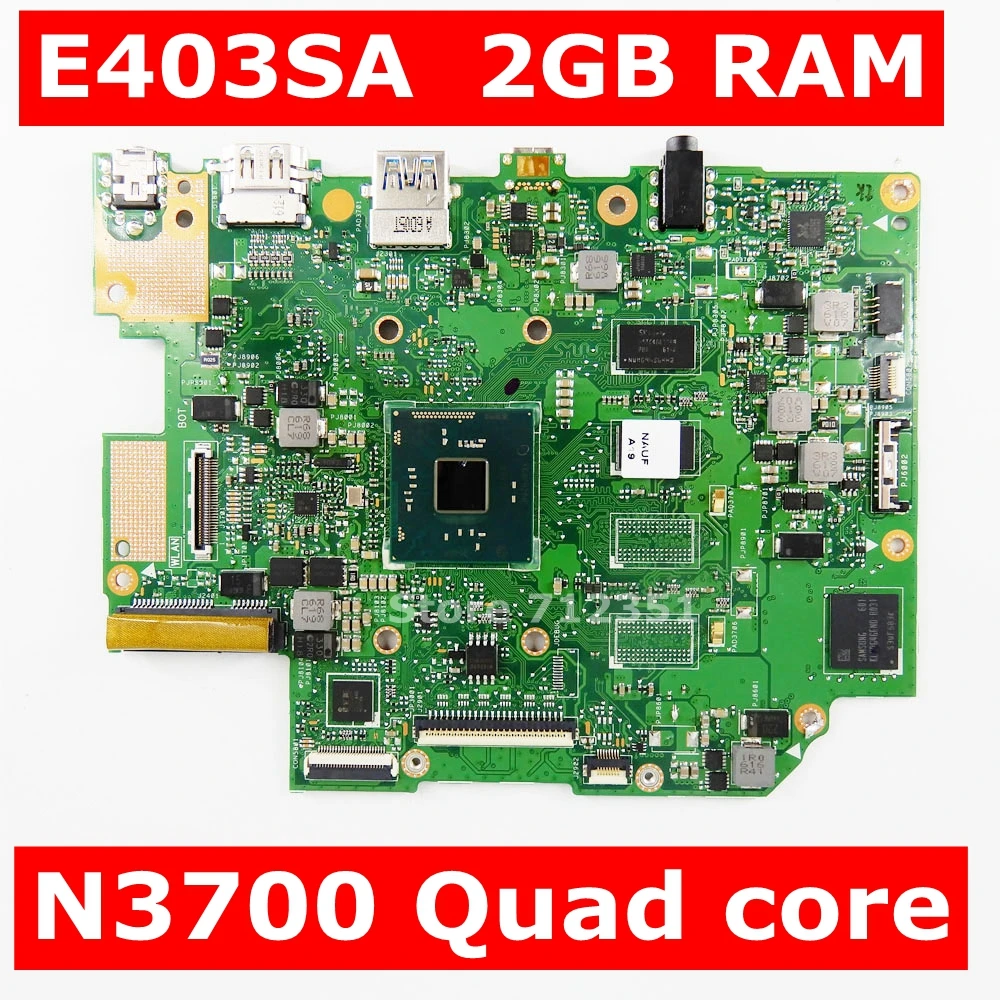 Материнская плата E403SA N3700 CPU 2 Гб RAM EMMC 32G для ASUS EeeBook материнская ноутбука тест