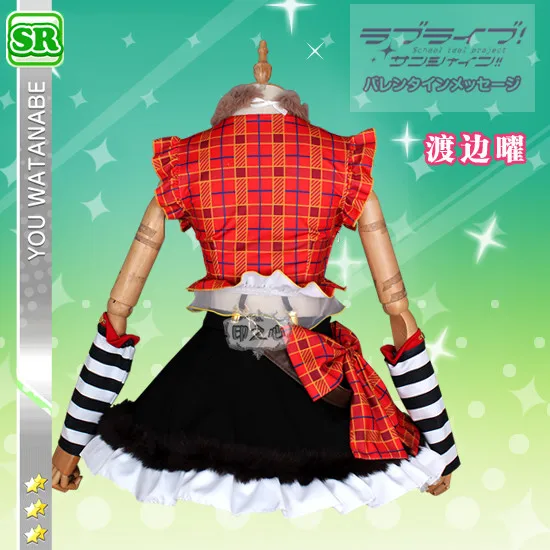 Япония Аниме LoveLive! Солнце! Aqours вы Watanabe Рождественский хор пробудить Косплэй