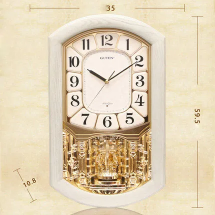 

Music chronograph clock wood clock mute living room personality fashion modern minimalist atmosphere linked to the table