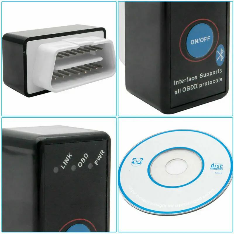 Супер Мини ELM327 Bluetooth V2.1 с выключателем питания ELM 327 OBD 2 Автомобильный