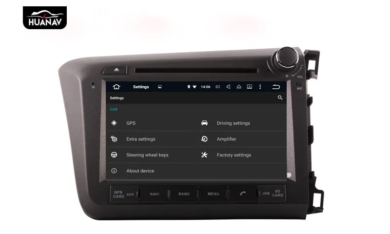 Android 8 0 автомобильный CD DVD плеер GPS навигация для Honda Civic 2012-2015 правая рука вождения