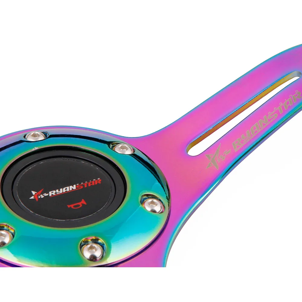 Универсальный 330 мм черный классический ABS руль колеса с Neo Chrome спицы|steering-wheel| |