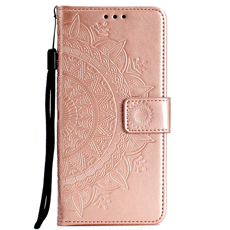 Rose Gold Чехол для samsung Galaxy A50, чехлы для samsung A10, A30, A40, A50, A70, роскошный флип-кошелек с цветочным рисунком, чехол для телефона - Цвет: Rose Gold