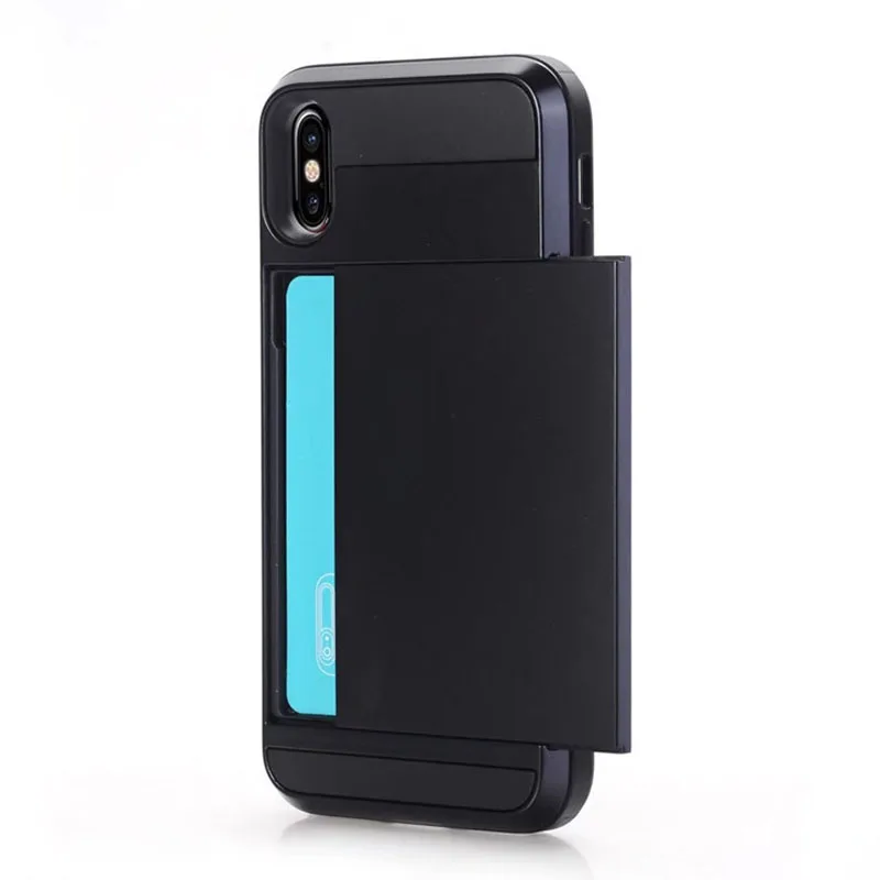 JiBan Slide Card Phone Shell For iphone 6 6s plus X case Armor Cover 7 8 5S cases Wholesale | Мобильные телефоны и