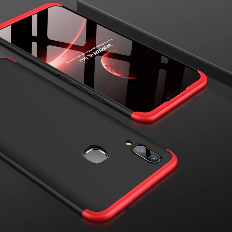 For VIVO Y85 Case 360 Degree Full Body Hard Cover Y 85 Hybrid Shockproof With Tempered Glass 6.26'' | Мобильные телефоны и