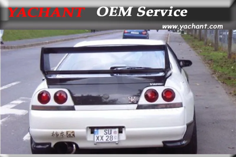 Стайлинг автомобиля полная FRP волоконное стекло спойлер для багажника подходит