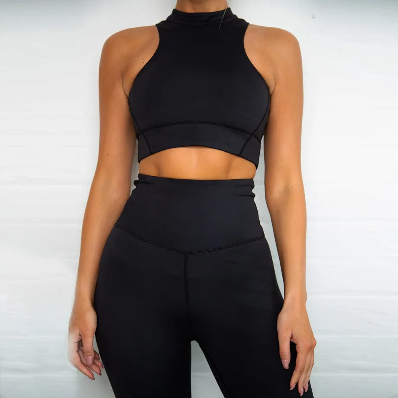 

womens 2 piece sets 2021 summer casual two piece set top and pants ladies tracksuits sleeveless crop top femme matching sets