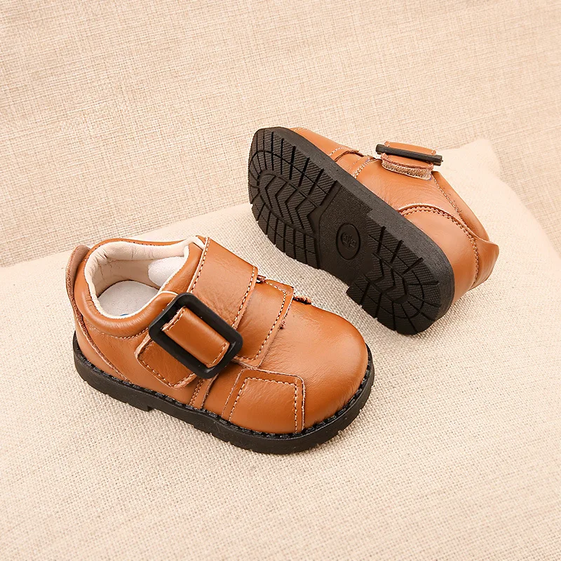 

Boys Leather Shoes Brown Single Shoes Baby Toddler Shoes Real Leather Casual Spring New Fashion Children 's First Walkers
