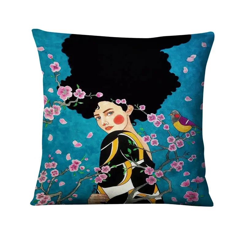 Мода искусство с цифровым принтом для девочек Наволочка рисунком Almofadas ночное