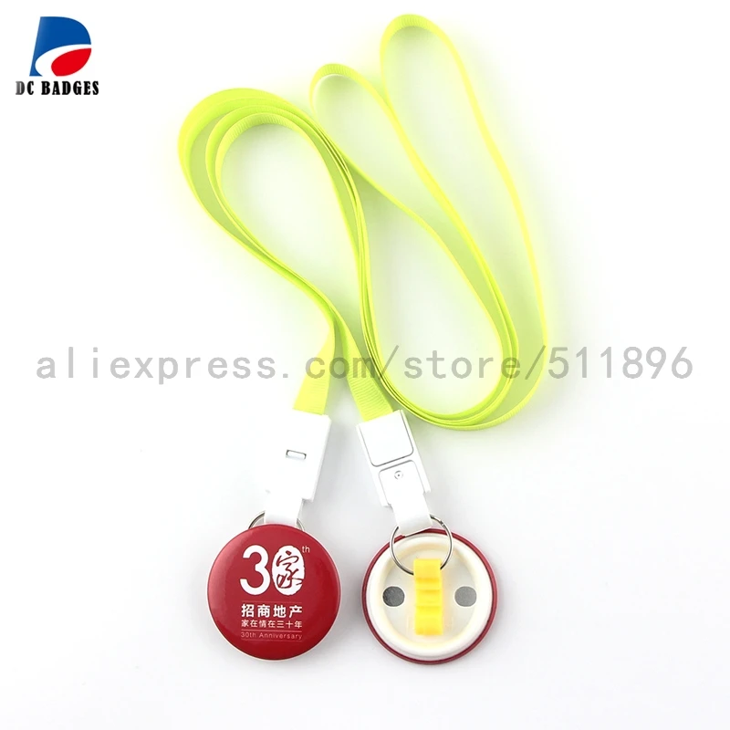 

44mm 500sets Hang rope badge button Material