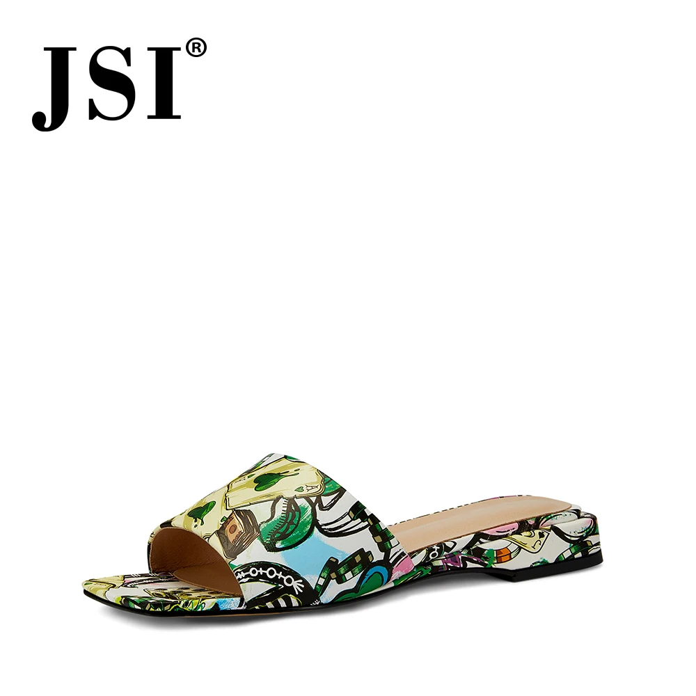 JSI/Новинка Модные качественные женские туфли из коровьей кожи без застежки Сезон