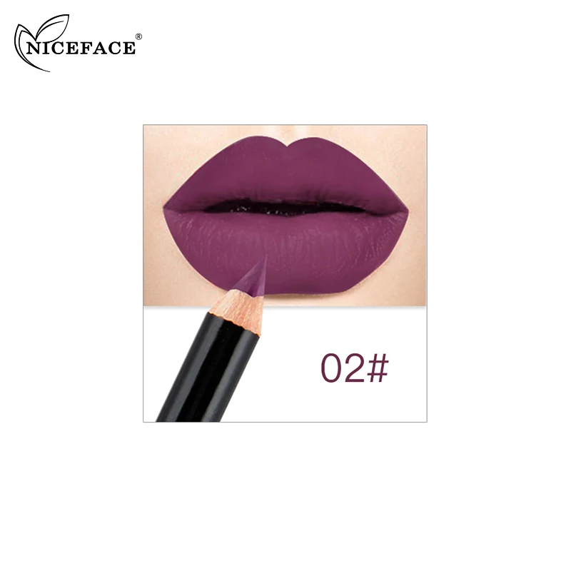NICEFACE 12 видов цветов водостойкий Макияж для губ нюдовый губной карандаш матовый