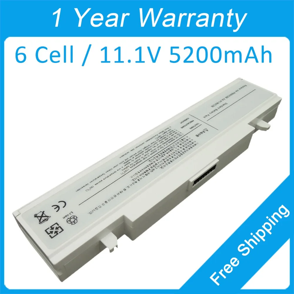 

White 6 cell laptop battery AA-PB9NC6B AA-PB9NC5B for samsung P580 P510 R780 R718 NP-E251E NT550P5C NP-E252 NT550P7C NT-SE20