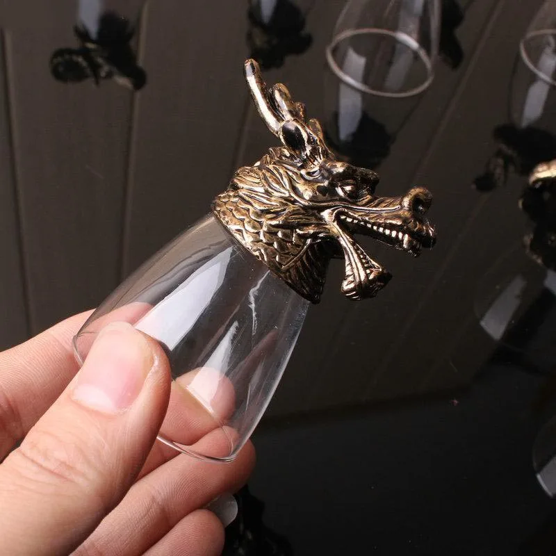 Стеклянная чашка для вина в стиле ретро 12 зодиакальных серий с головой животного