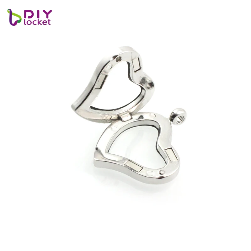 Diylocket 10 шт. регулируемые шармы в виде сердца медальон кулон с половинными