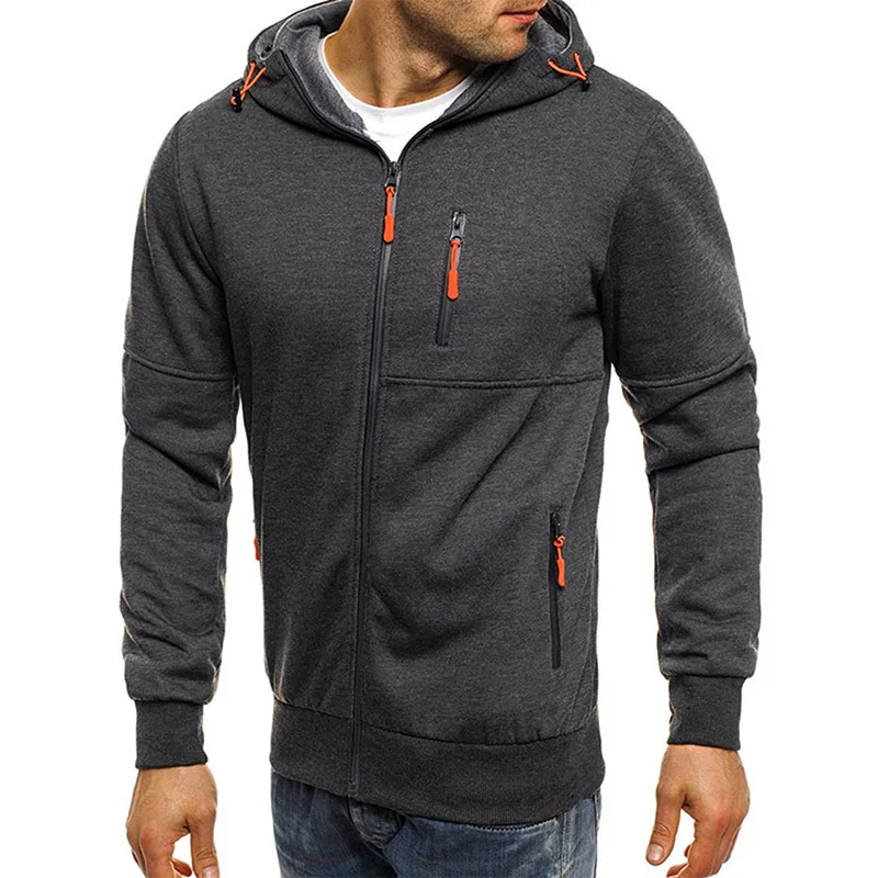 

Men Winter Hoodies Slim Fit Hooded Sweatshirt Outwear Sweater Warm Coat Jacket H9