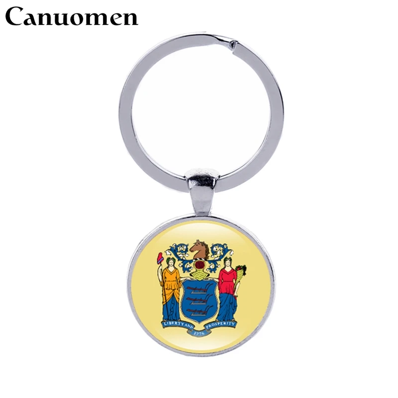 Canuomen New Jersey State брелок для ключей флаг Аризона Иллинойс Индиана Америка 50 штатов