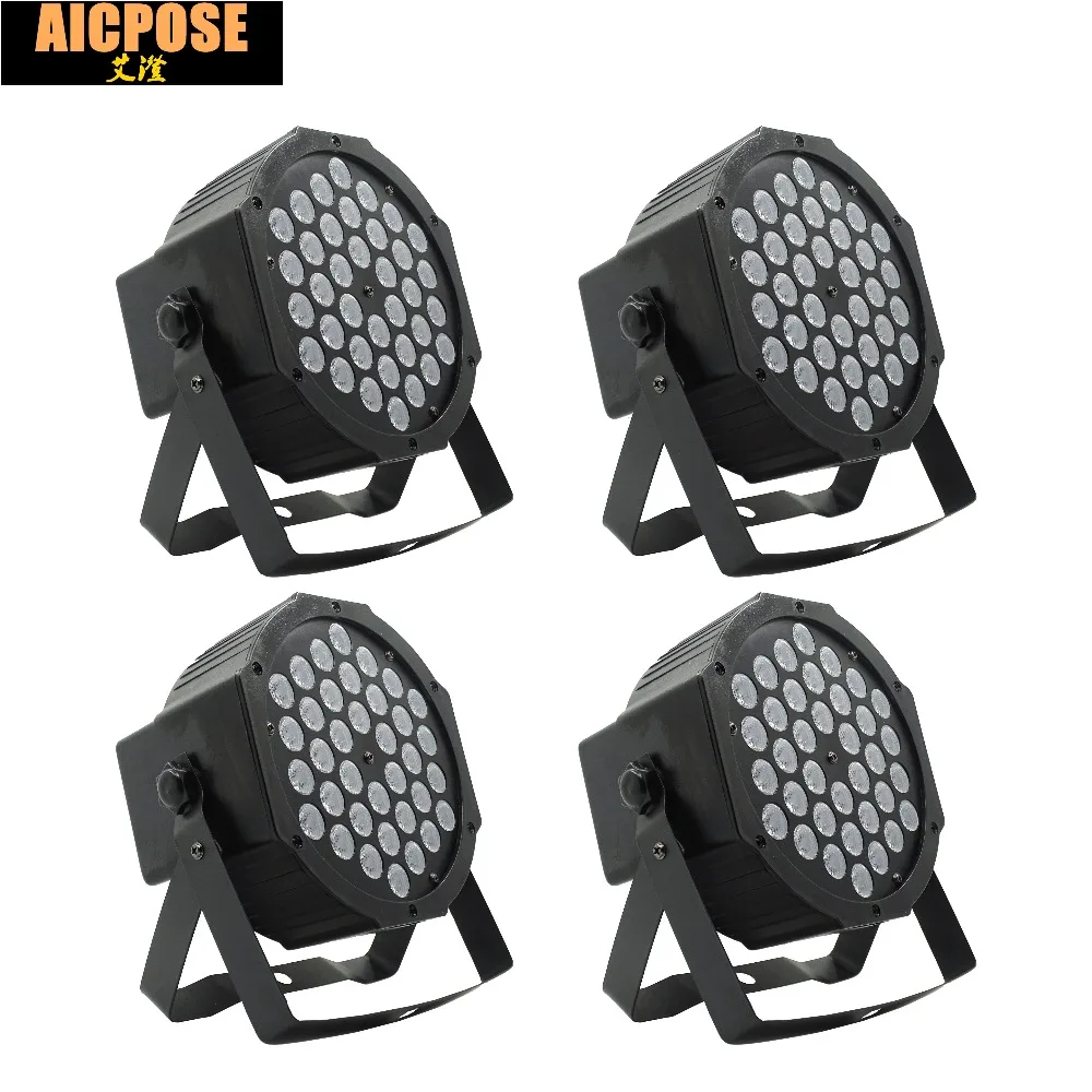 4 шт./лот светодиодный светильник Par 36x3 Вт 36 RGB Светильник с 3/6 каналами DMX512 Master Slave