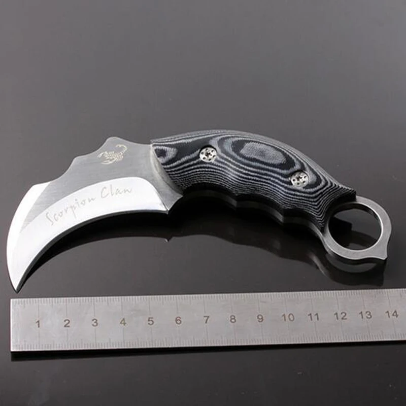 Фиксированным лезвием Karambit Охотничьи ножи micatta Ручка Открытый Отдых Тактические