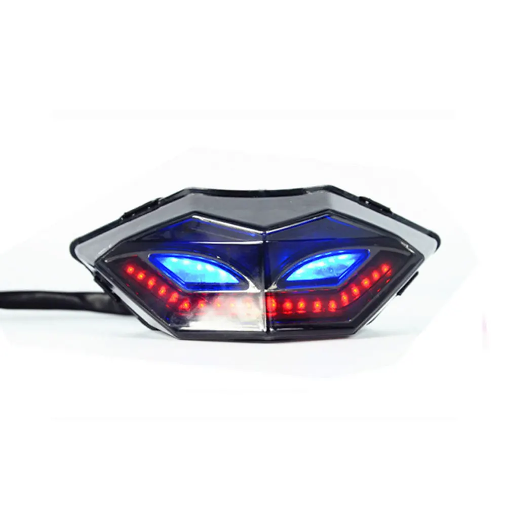 12V LED универсальный мотоцикл хвост светильник светодиодной вспышкой стоп сигнал