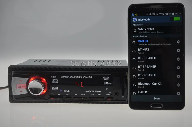 Авторадио автомобильный Радио плеер bluetooth аудио стерео Bluetooth телефон AUX IN MP3 FM/USB/1