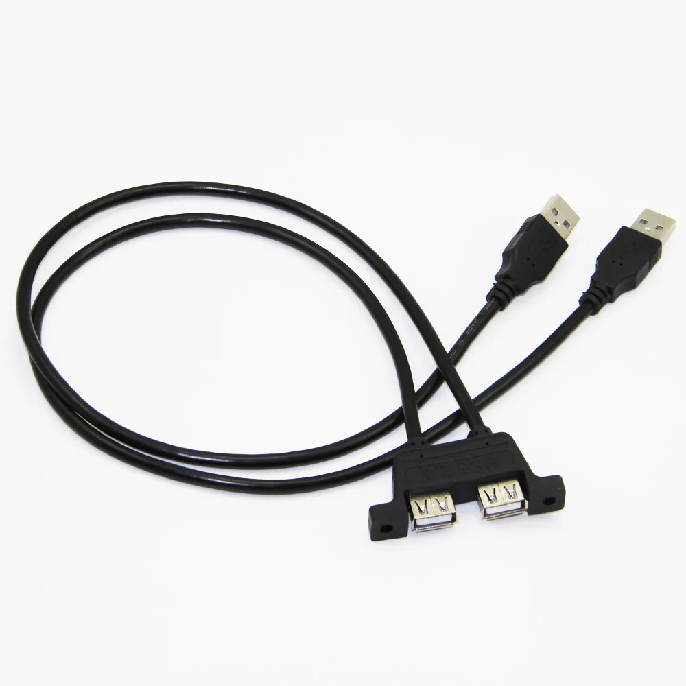 Кабель удлинитель Bochara с двумя USB 2 0 папа на два мама 30 см 50 см|usb 2.0 extension cable|usb male to