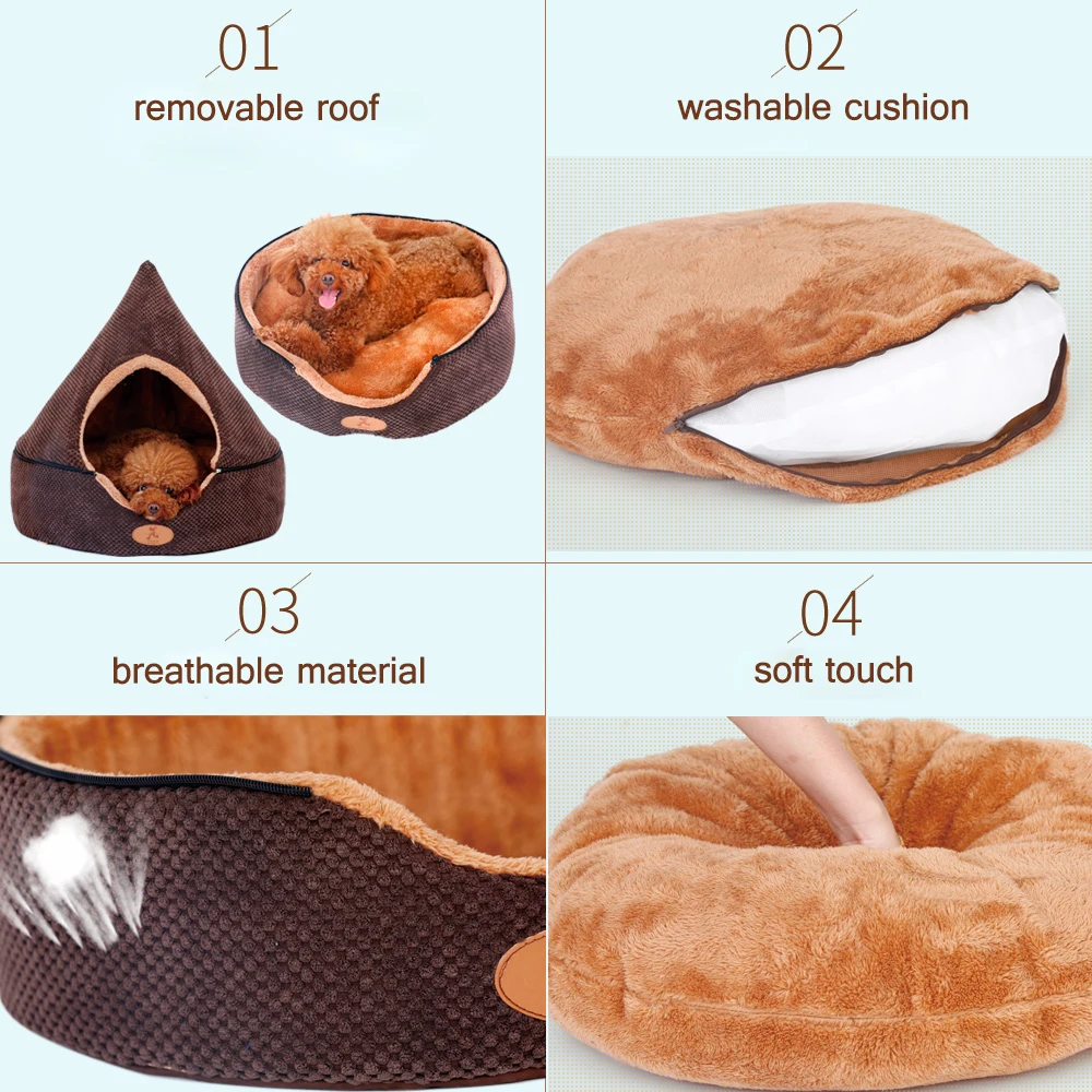 HOOPET кровать для домашних животных домик кошек Всесезонная собак грязестойкая