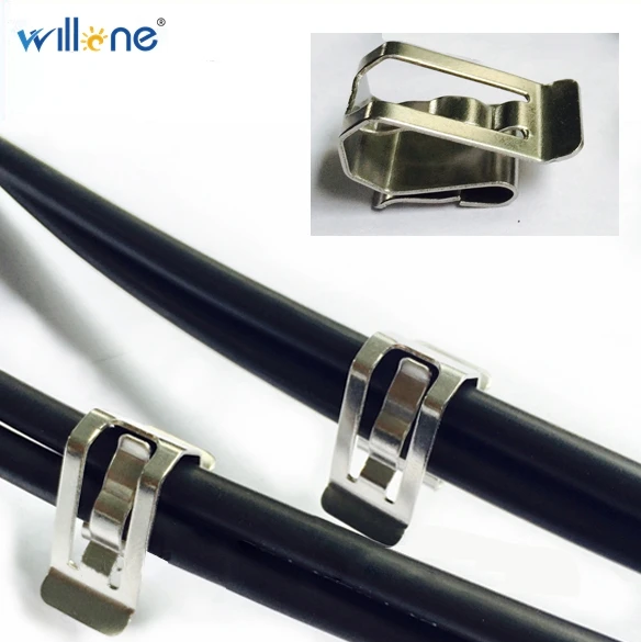 Willone 100 шт Бесплатная доставка PV солнечные зажимы для кабеля из нержавеющей стали