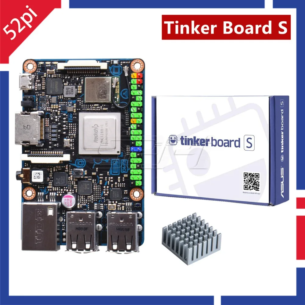 52Pi агент! Официальный ASUS SBC паяная панель S RK3288 SoC бортовой 16 Гб памяти на носителе