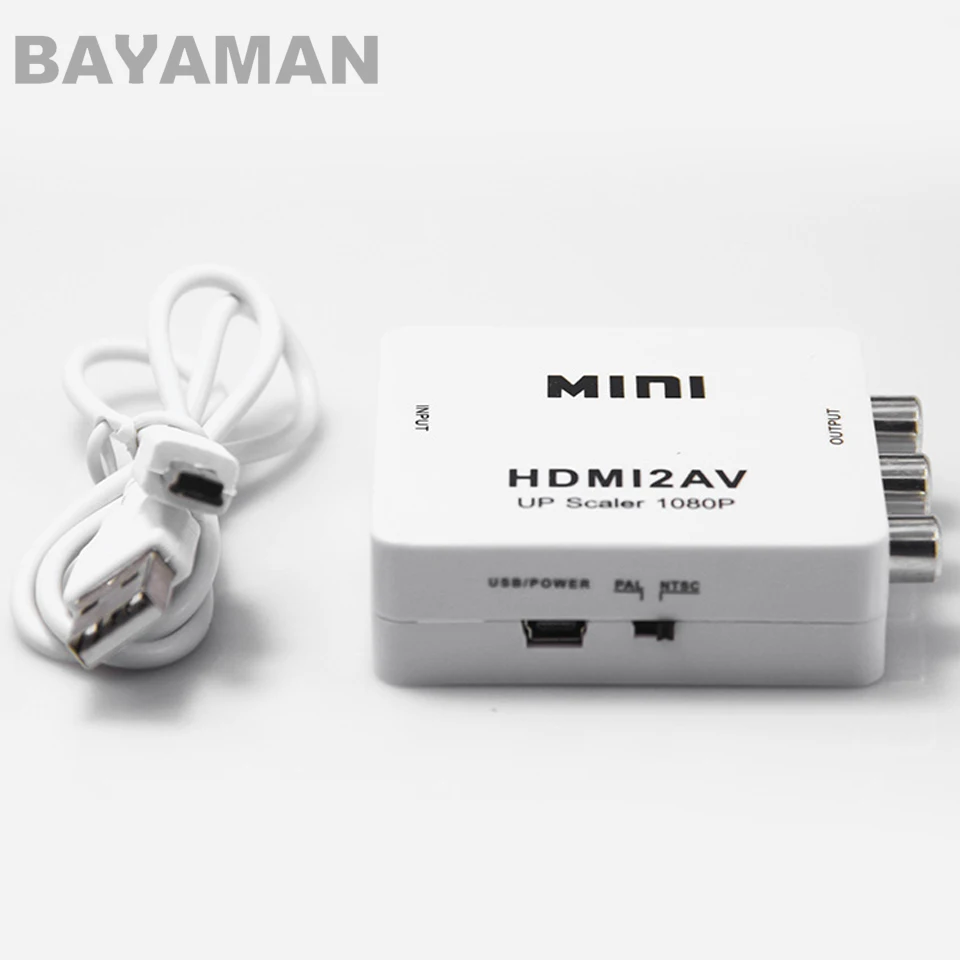 Мини преобразователь видео HD 1 шт. HDMI в RCA AV/CVSB L/R поддержка видеосигнала NTSC PAL выход