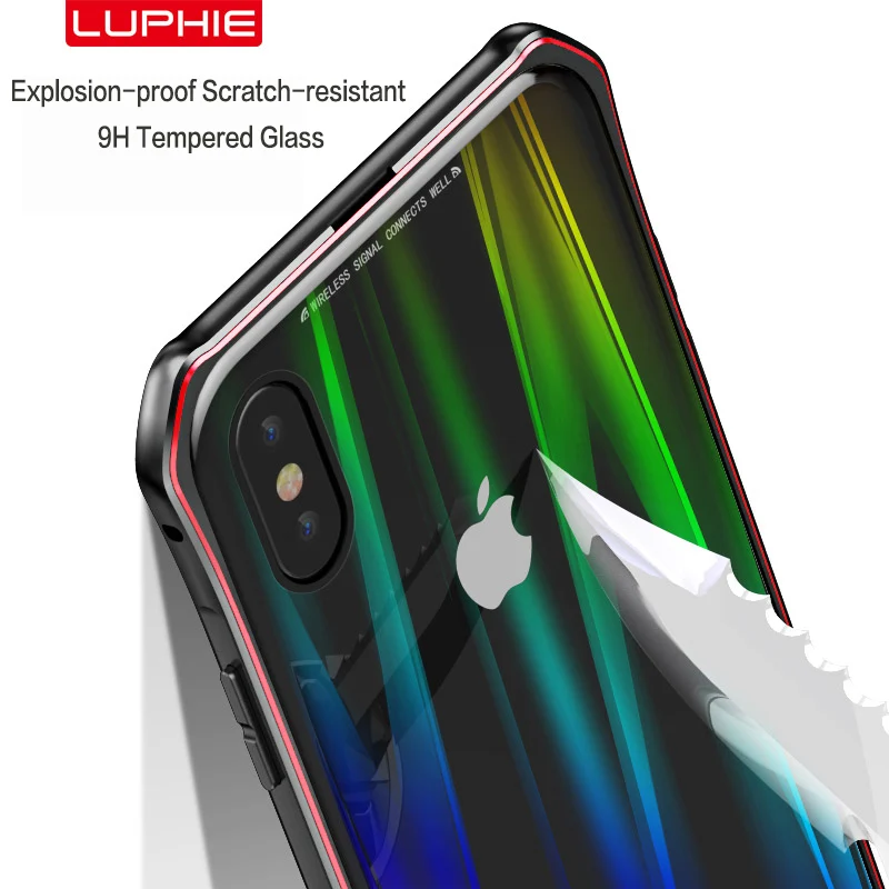 Для Apple iPhone X XS Max XR 8 7 Plus Магнитная Адсорбция CNC Алюминиевый металлический бампер