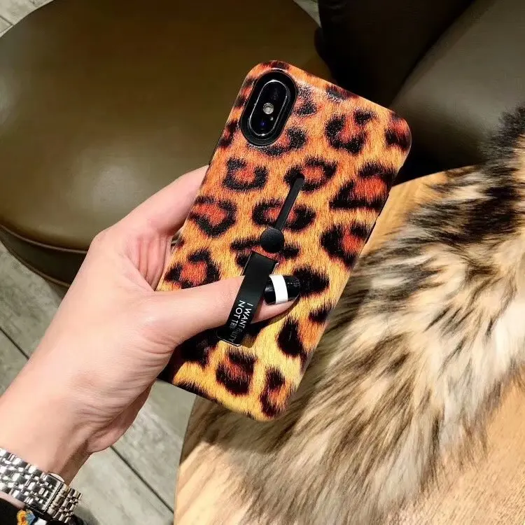 ORYKSZ для iphone 6s 6 XS MAX/XR 7 8 Plus Леопардовый принт мягкое Силиконовое кольцо чехлы