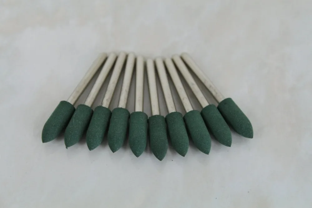 

100 pcs 6mm Cone Head Rubber Grinding Mounted Point Polishing Grinding Burs for Rotary Tool DREMEL, 1/8" shank