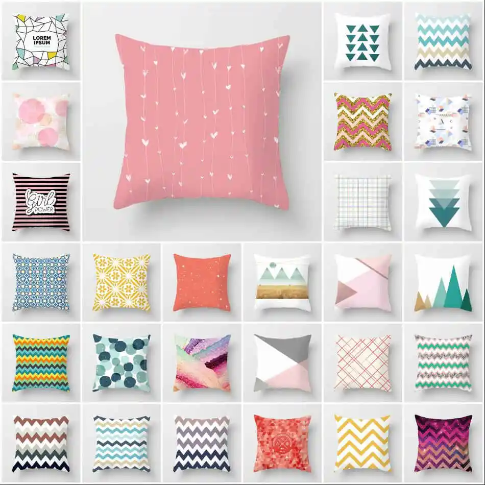 

Polyester pillow case cover Stripe minimalist throw sofa car cushion cover Decor