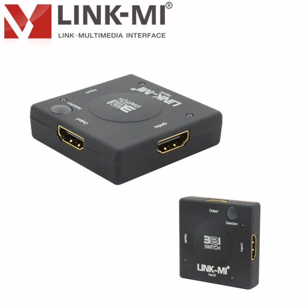 LINK MI LM SW09 Mini 3 HDMI вход 1 выход портовый переключатель 1080p преобразователь сигнала