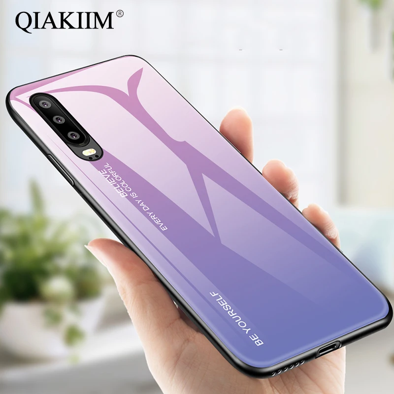 Градиентный телефонный чехол для Huawei Nova 4 3E 3i 2i P30 P20 Pro Mate 10 20 Lite Micolorful стеклянный