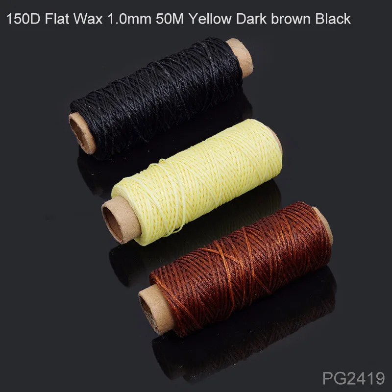 1mm Flat wax line 3 Инструменты для шитья кожи инструменты для рукоделия ручной Набор для вышивки шило Вощеная наперстенная нить для шитья кожи, холст - Цвет: 1mm Flat wax line 3