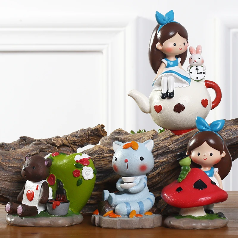 Украшение для дома roogo аксессуары из смолы Алиса в стране Wonderland новый дизайн