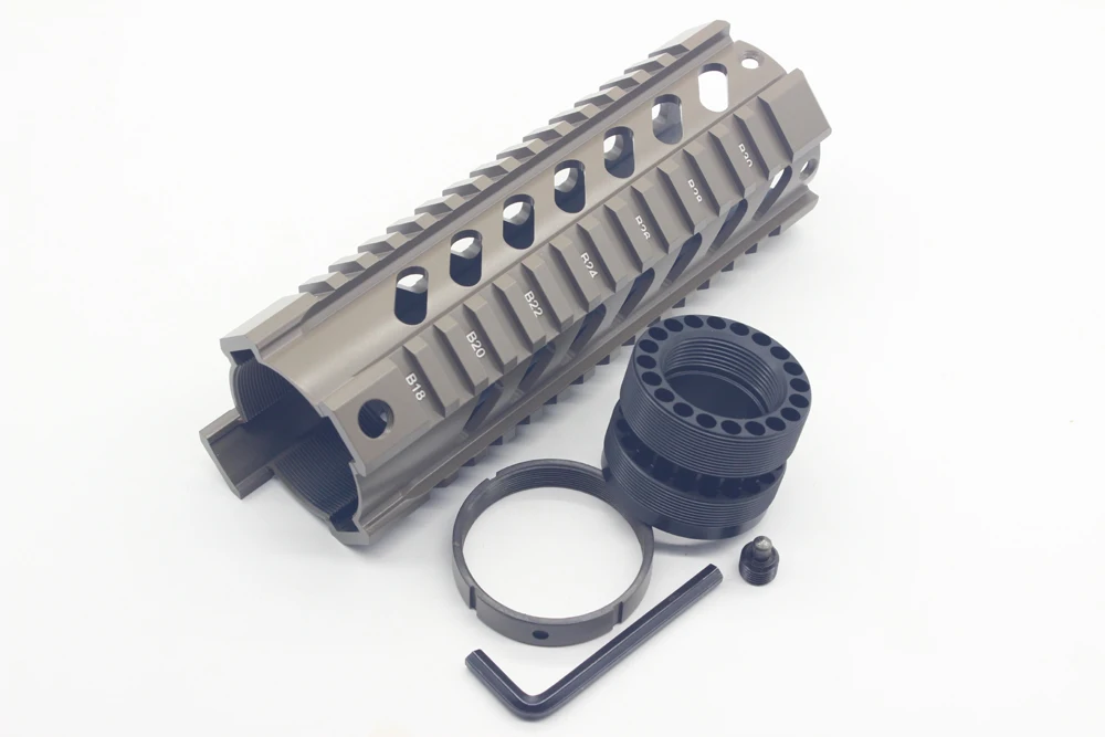 

TriRock Flat Dark Earth / Sand Color Free Float Rail Mount Quad Rail 7 Inch Length Handguard M16 - NEW