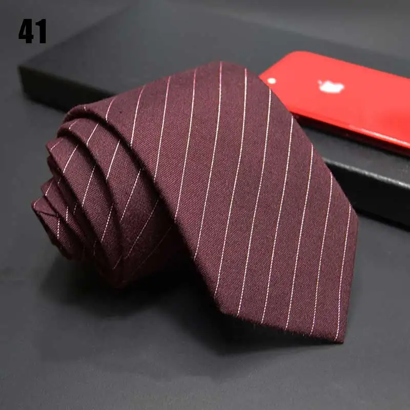 Men Faux Wool Stripes Necktie Bussiness Velvet Plaid Ties Male Cravate Homme Tartan Gravatas Attache Tetine Accessories | Аксессуары для