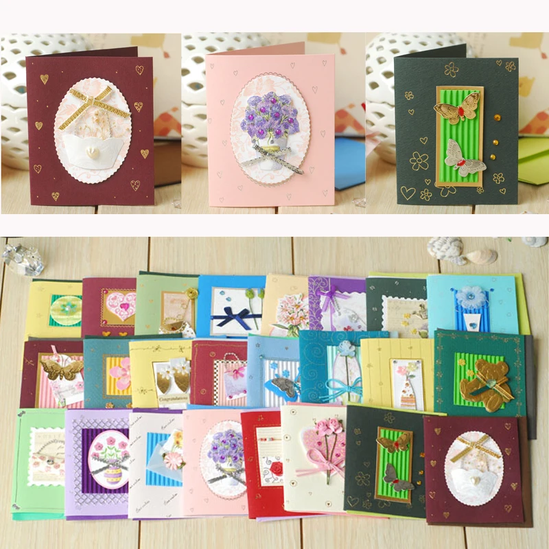 

7pcs Mini Greeting Cards Wholesale Kids Birthday Cards Small Gift Message Cards