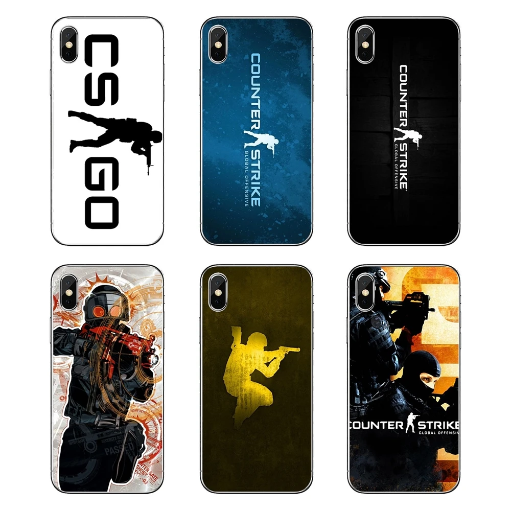 Прозрачный чехол из ТПУ для Xiaomi Redmi 4X S2 3S Note 3 4 5 6 6A Por Pocophone F1 Mi counter strike CS GO guns Art