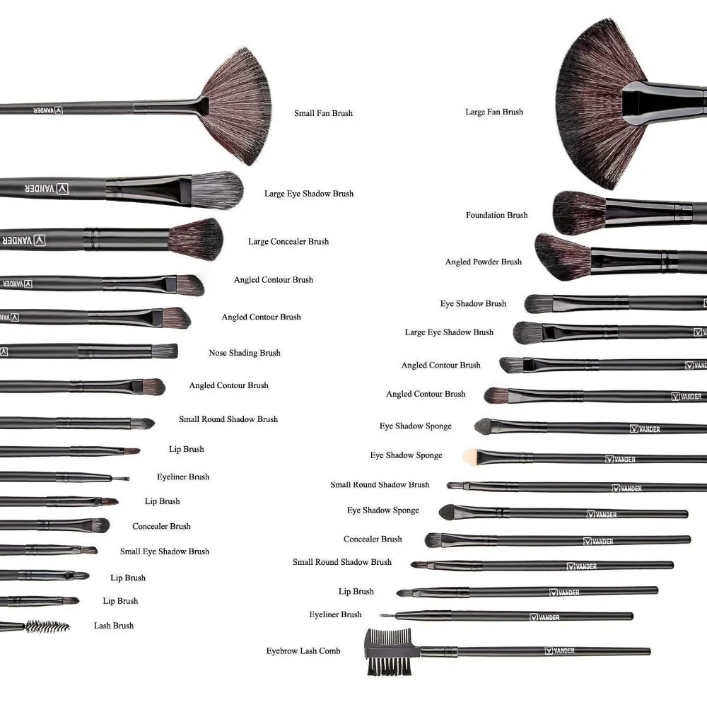 

VANDER 32Pcs Makeup Brush Set Professional Powder Eyeliner Cosmetics Kit W/ Pouch Bag Case Woman Make Up Tools Pincel Maquiagem