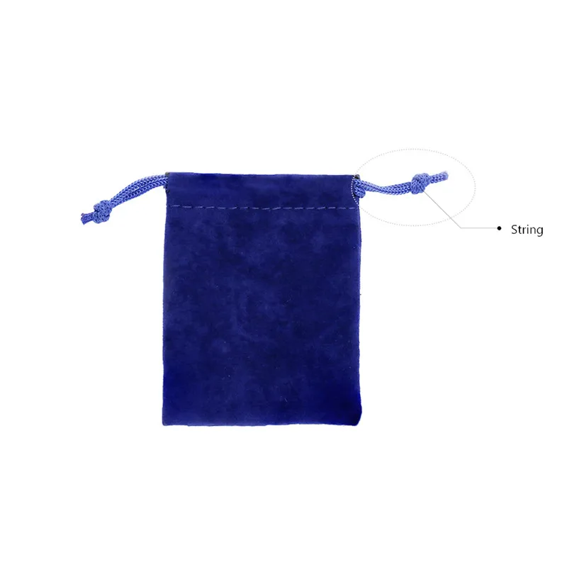 50pcs Cotton Bags Line Drawstring Pouches Candy Favor Holder Rings Bracelet Jewelry Party Gifts Blue Bag 6.8x8.7cm R5GFD | Украшения и