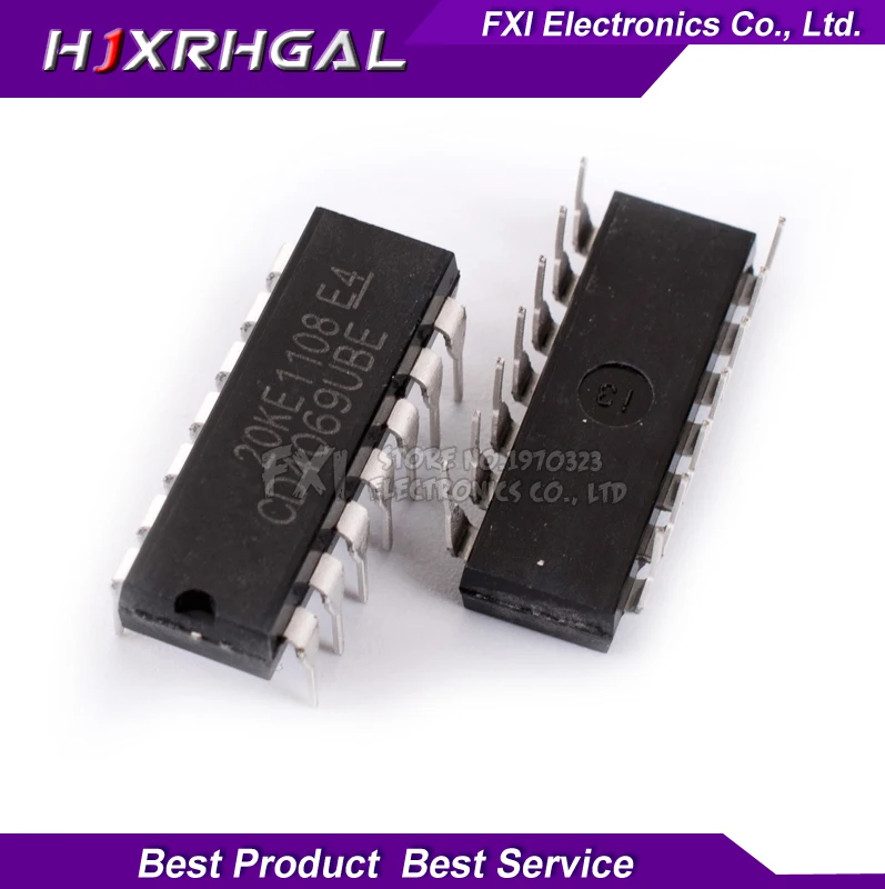 10 шт. CD4069UBE CD4069U DIP14 DIP CD4069 новый оригинальный| |