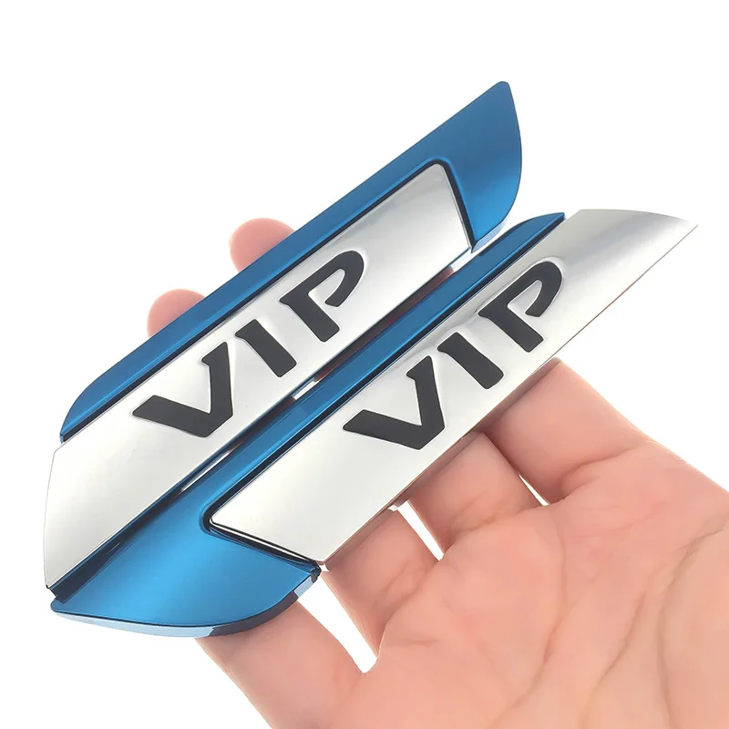 2 шт./лот 3D металлический VIP логотип автомобильный Кранец боковой стикер эмблема