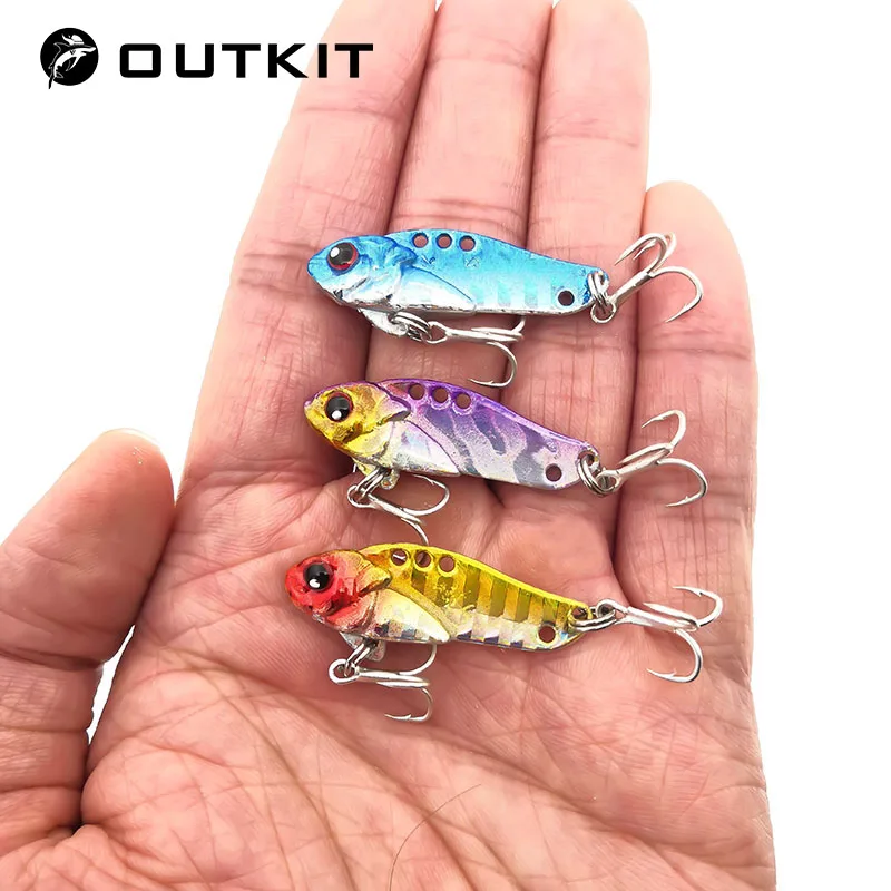 OUTKIT Новинка 1 шт. 3 5 см г металлическая Рыболовная Приманка VIB кренкбейт с 2