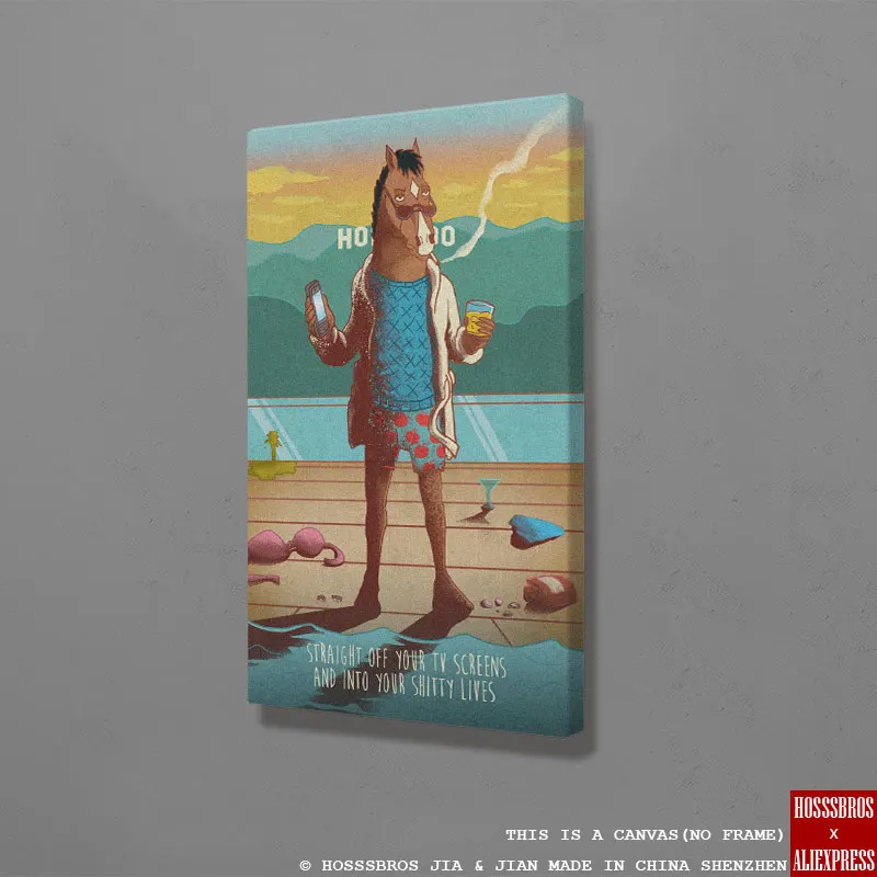 Постер BoJack Horseman для дома, для детей, для гостиной, для спальни, Декор, принт, постер, картина, настенная живопись, холст